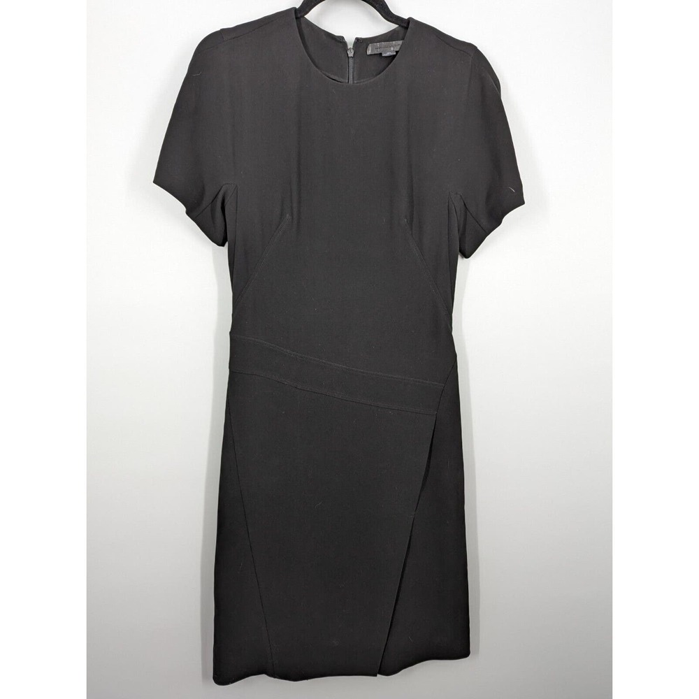 Alexander Wang women SZ 6 Black Sheath Career Cocktail LBD Short Sleeve Dress